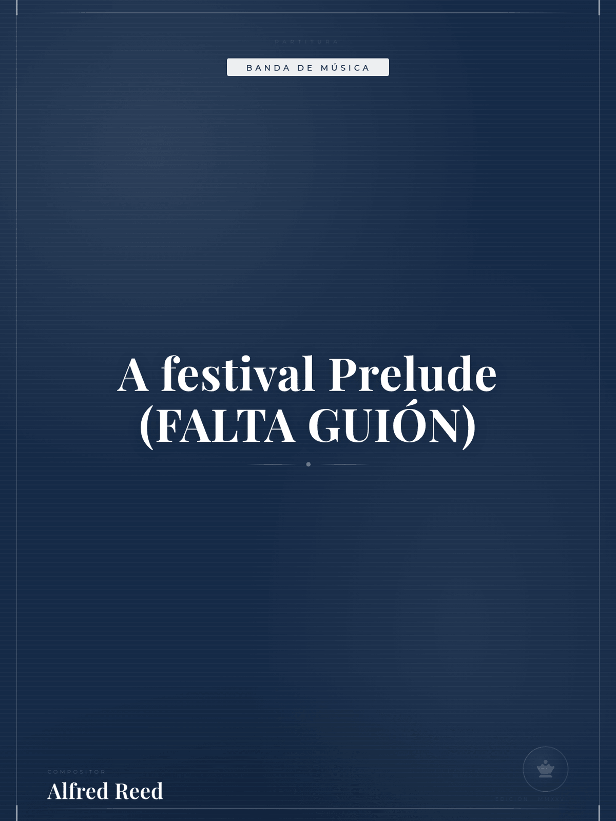 Portada de A festival Prelude (FALTA GUIÓN)