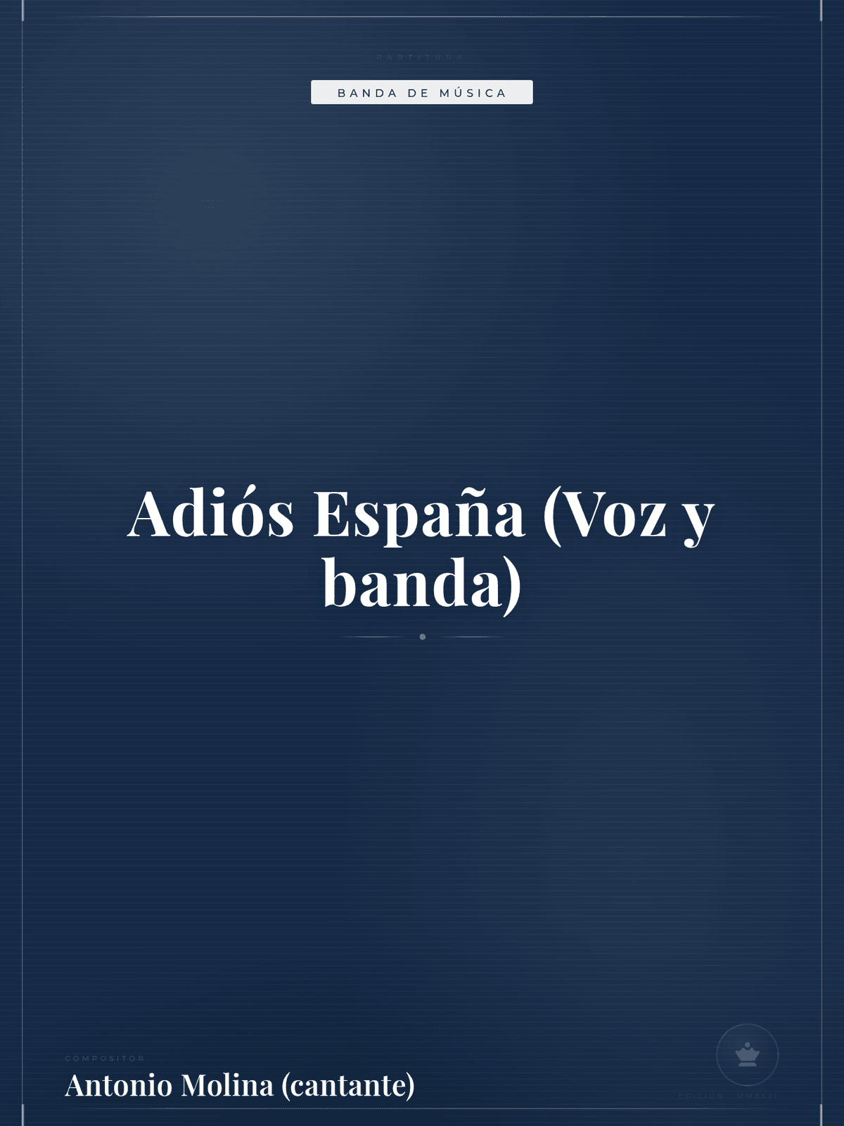 Portada de Adiós España (Voz y banda)