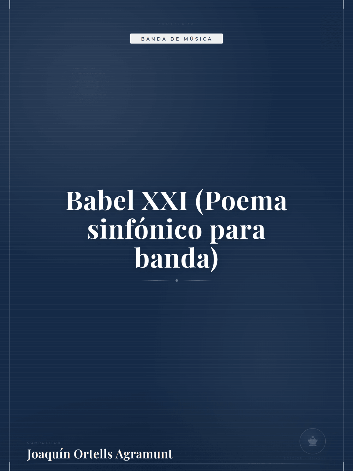 Portada de Babel XXI (Poema sinfónico para banda)