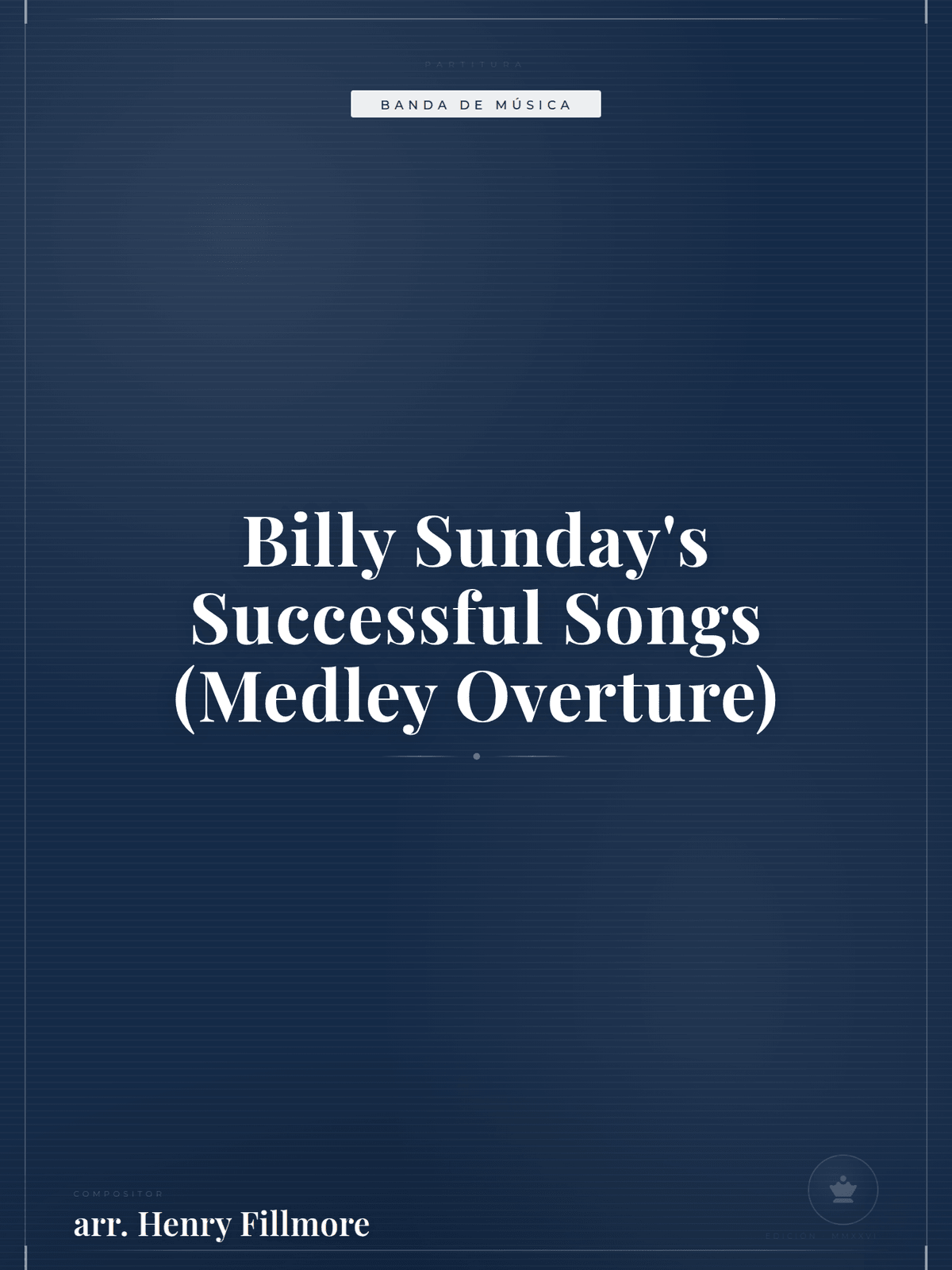 Portada de Billy Sunday's Successful Songs (Medley Overture)