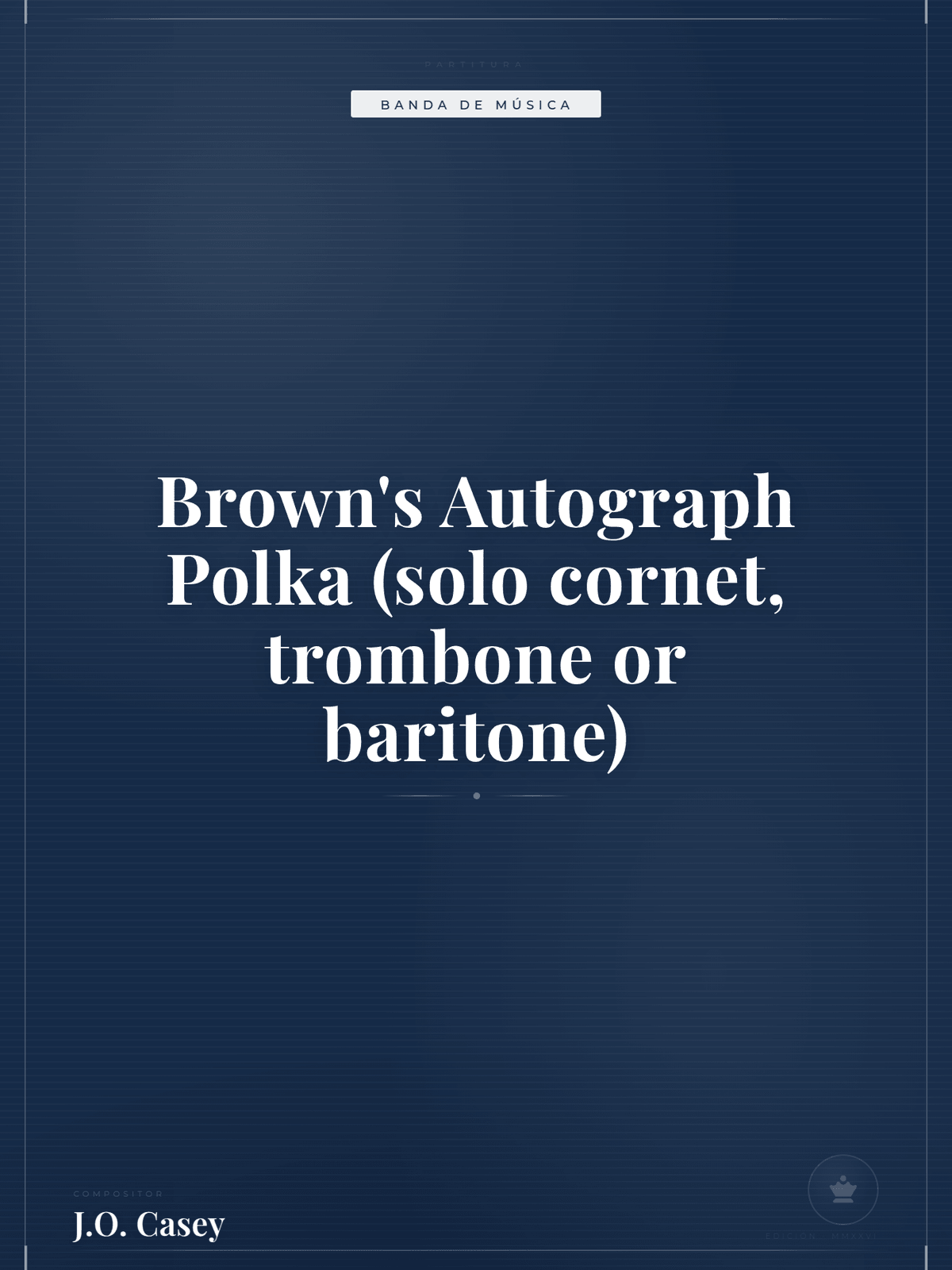 Portada de Brown's Autograph Polka (solo cornet, trombone or baritone)