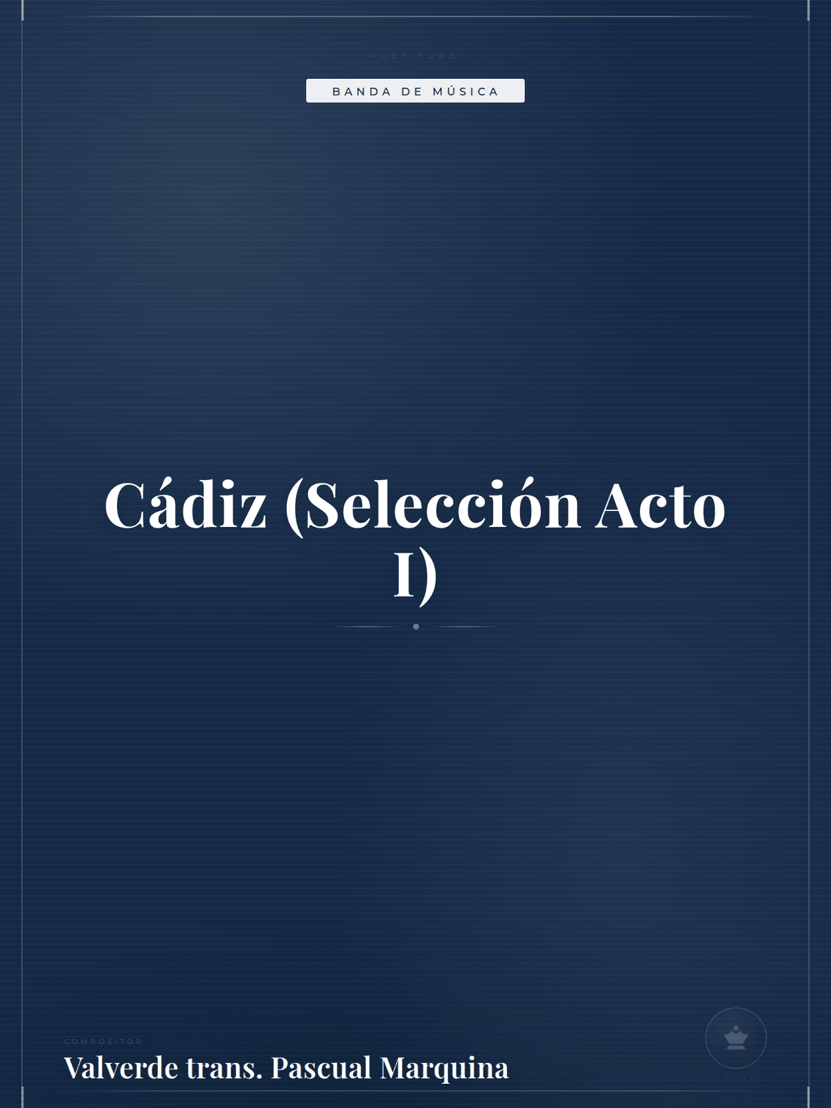 Portada de Cádiz (Selección Acto I)