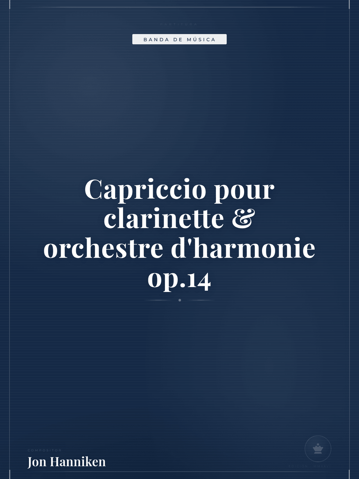 Portada de Capriccio pour clarinette & orchestre d'harmonie op.14