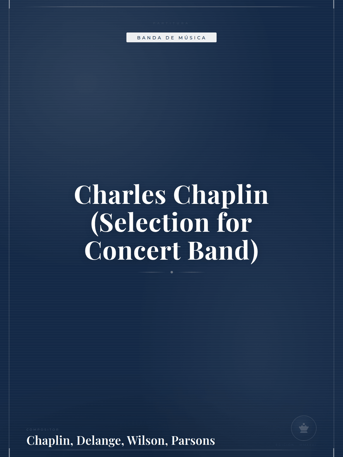 Portada de Charles Chaplin (Selection for Concert Band)