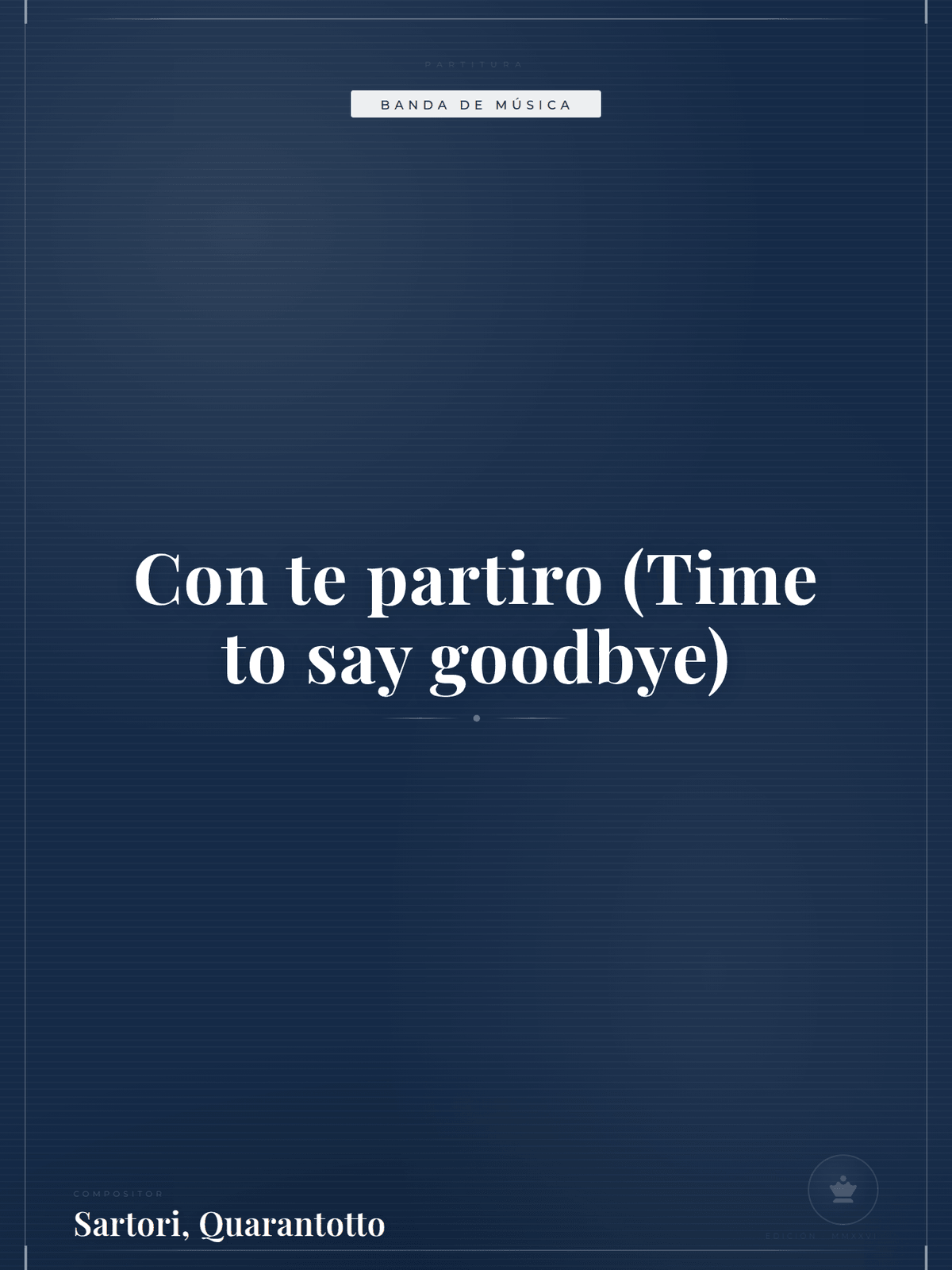 Portada de Con te partiro (Time to say goodbye)