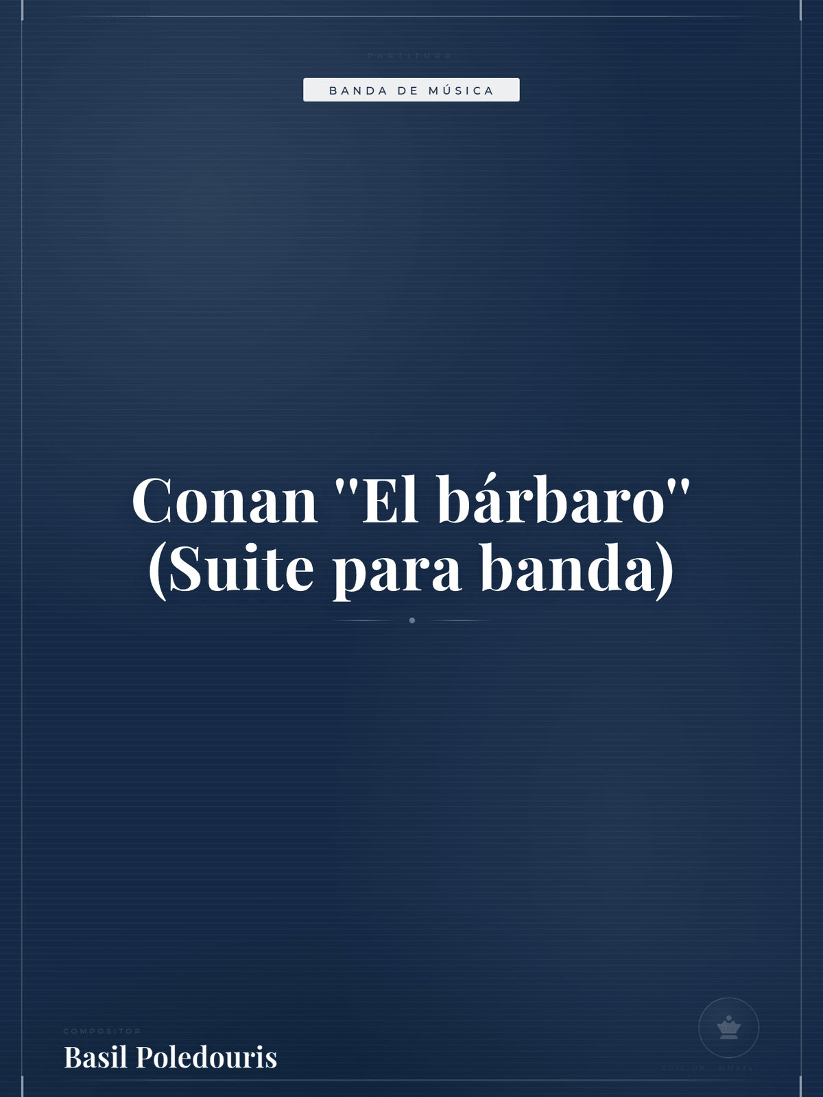 Portada de Conan ''El bárbaro'' (Suite para banda)