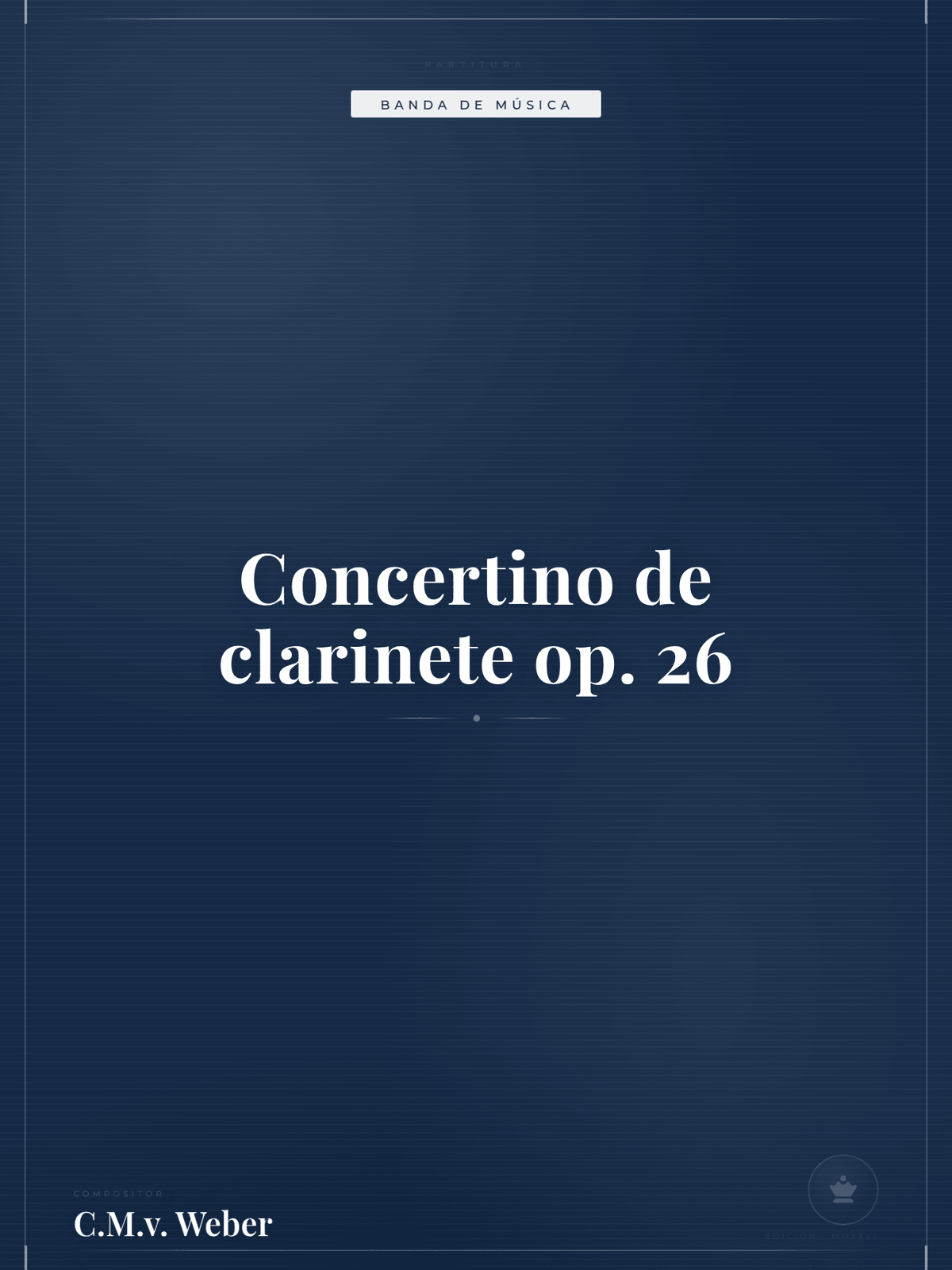 Portada de Concertino de clarinete op. 26