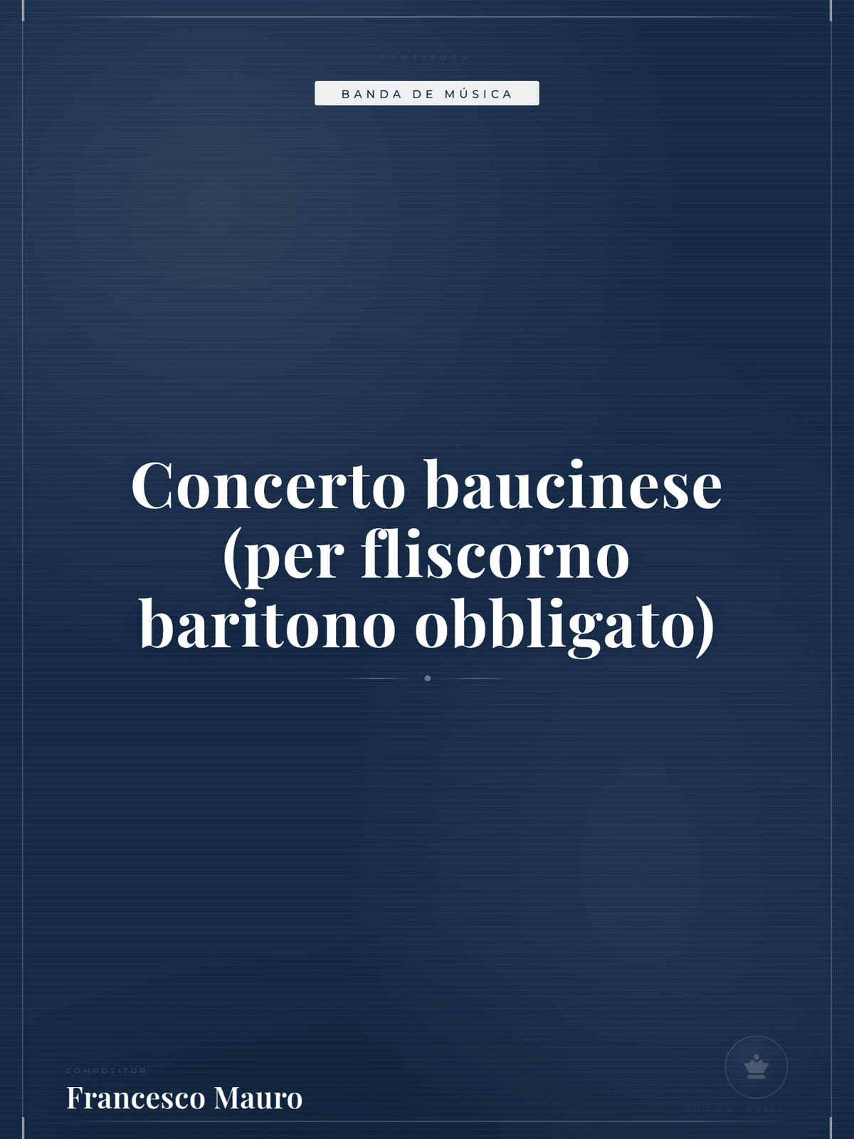 Portada de Concerto baucinese (per fliscorno baritono obbligato)