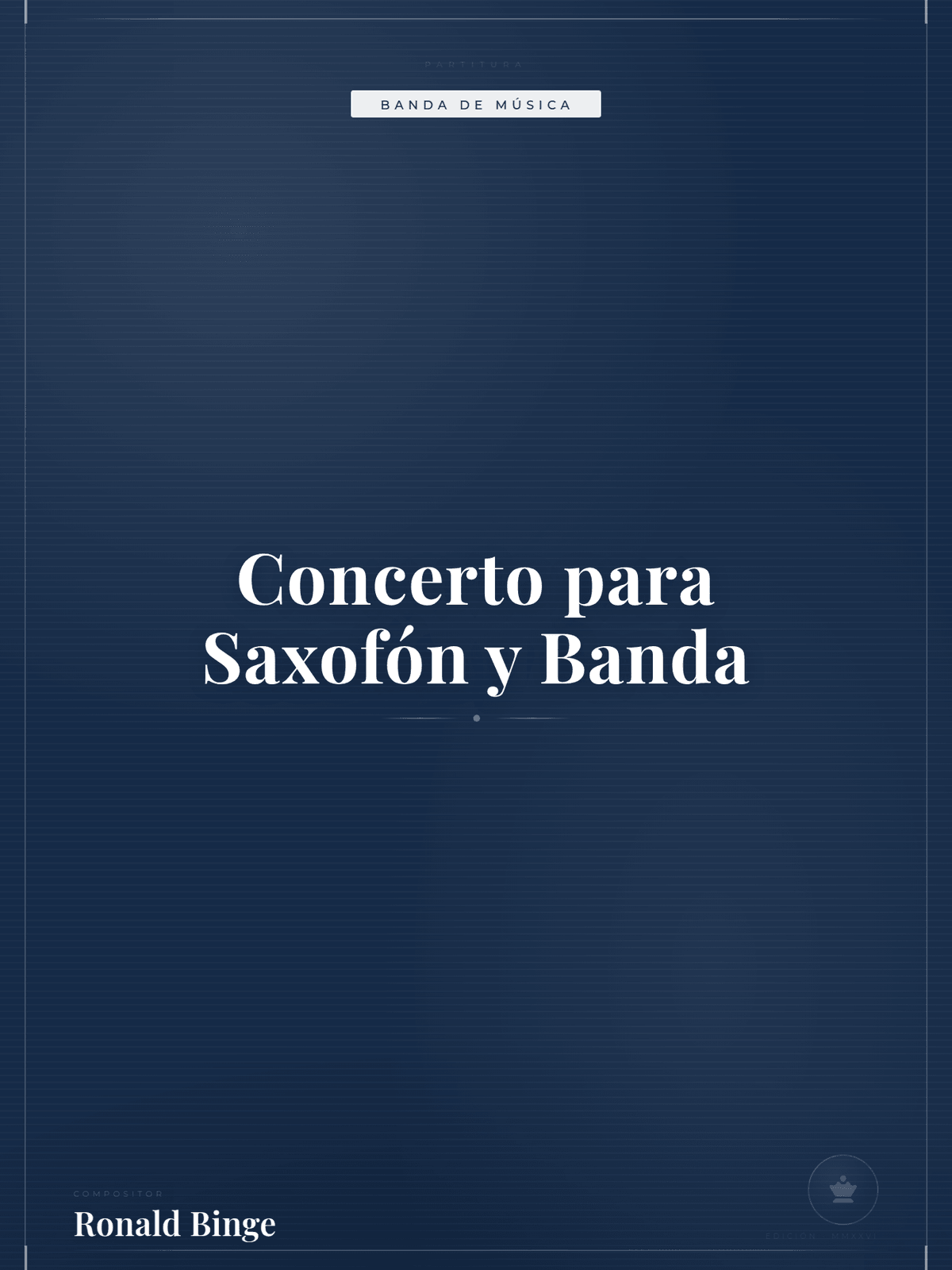 Portada de Concerto para Saxofón y Banda