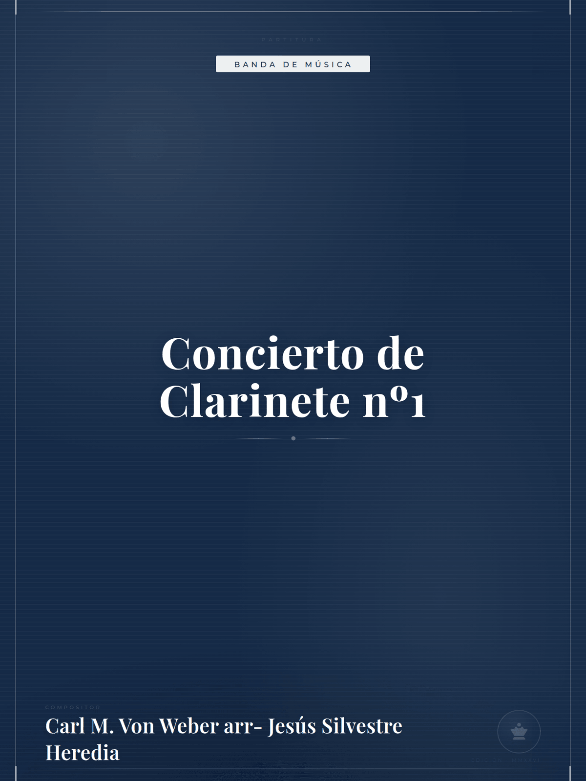 Portada de Concierto de Clarinete nº1
