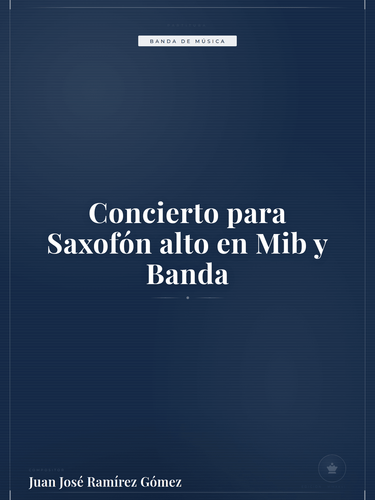 Portada de Concierto para Saxofón alto en Mib y Banda
