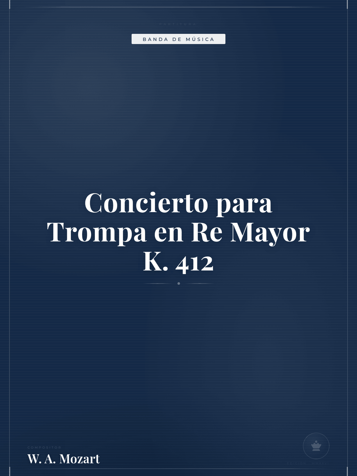 Portada de Concierto para Trompa en Re Mayor K. 412