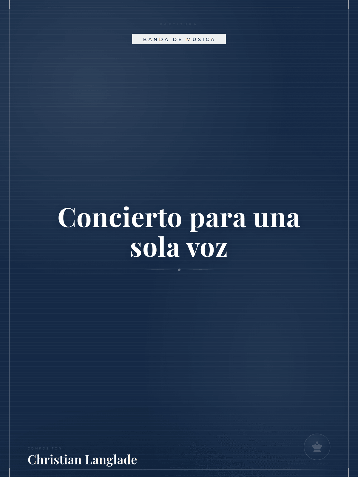 Portada de Concierto para una sola voz