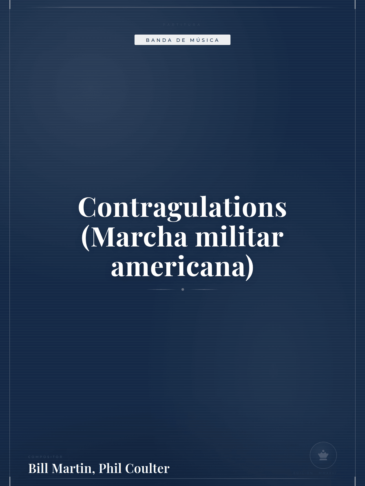 Portada de Contragulations (Marcha militar americana)