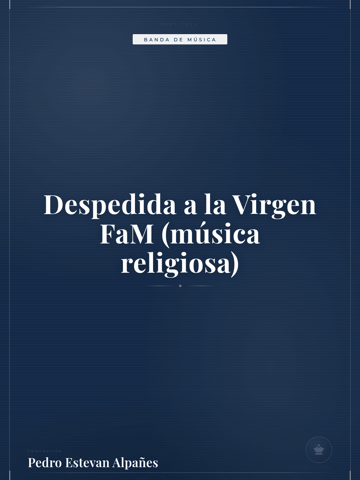 Portada de Despedida a la Virgen FaM (música religiosa)