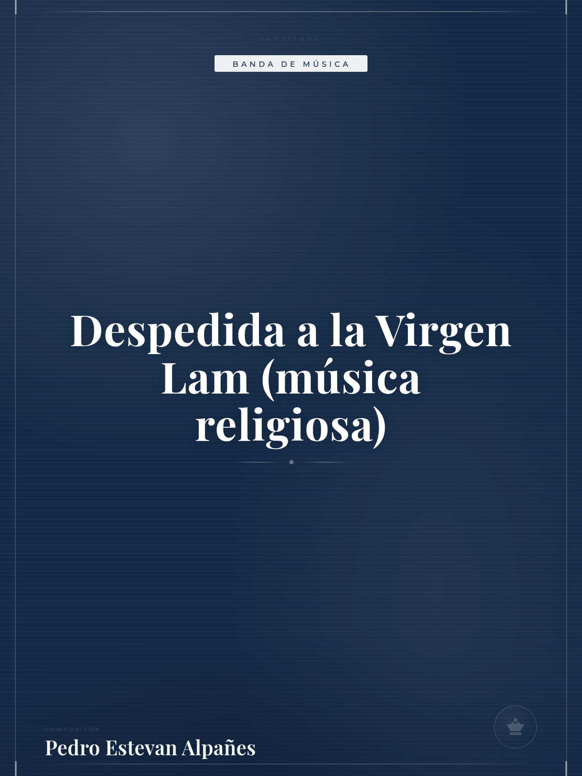 Portada de Despedida a la Virgen Lam (música religiosa)