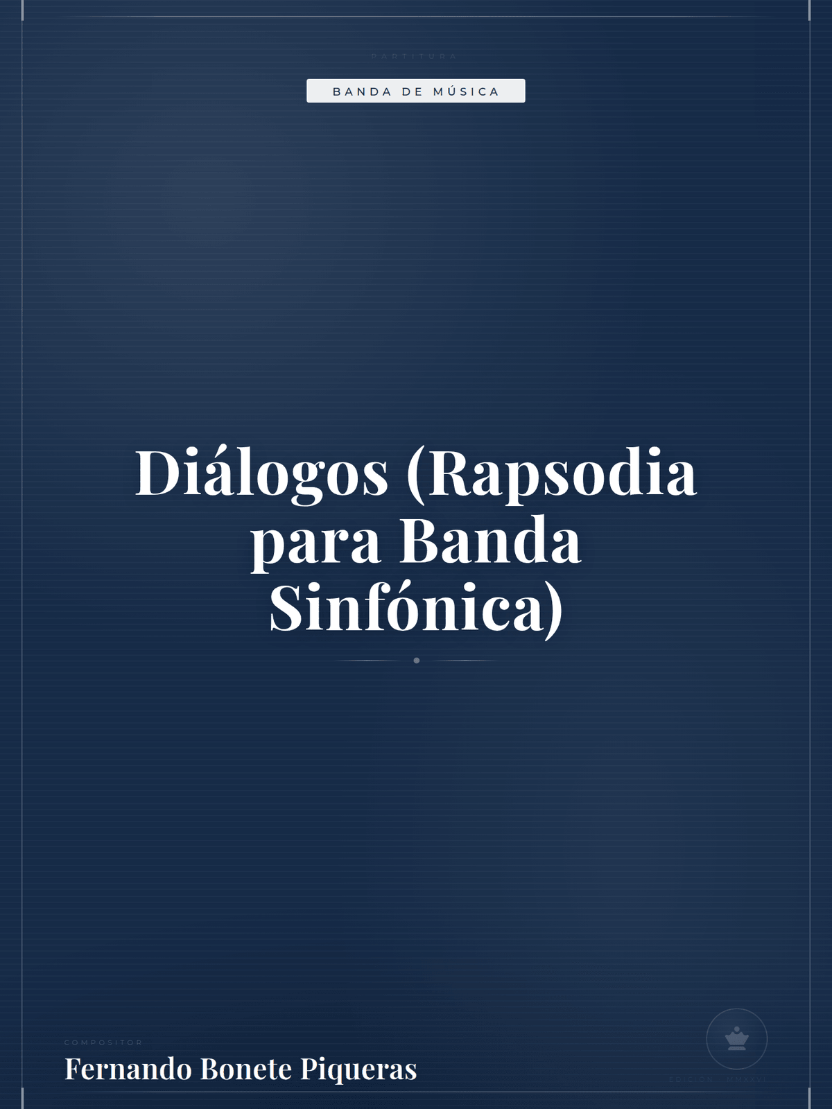 Portada de Diálogos (Rapsodia para Banda Sinfónica)