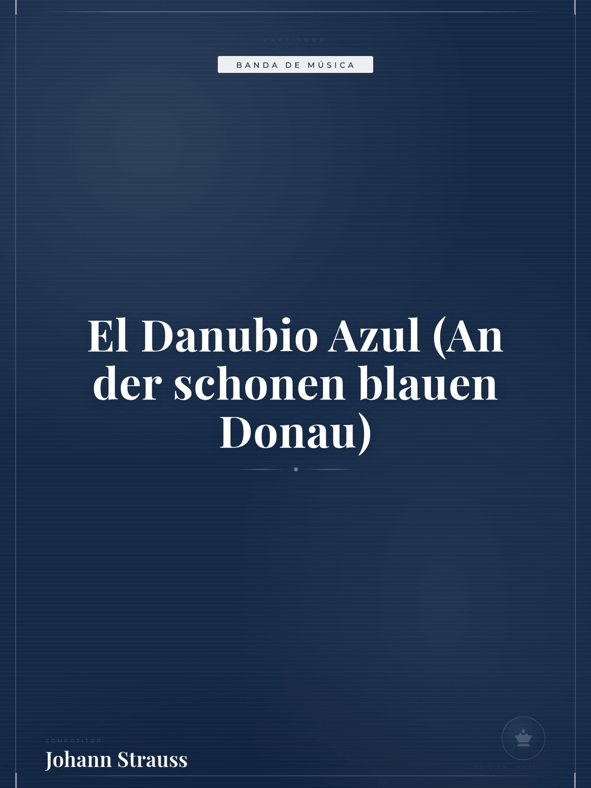 Portada de El Danubio Azul (An der schonen blauen Donau)