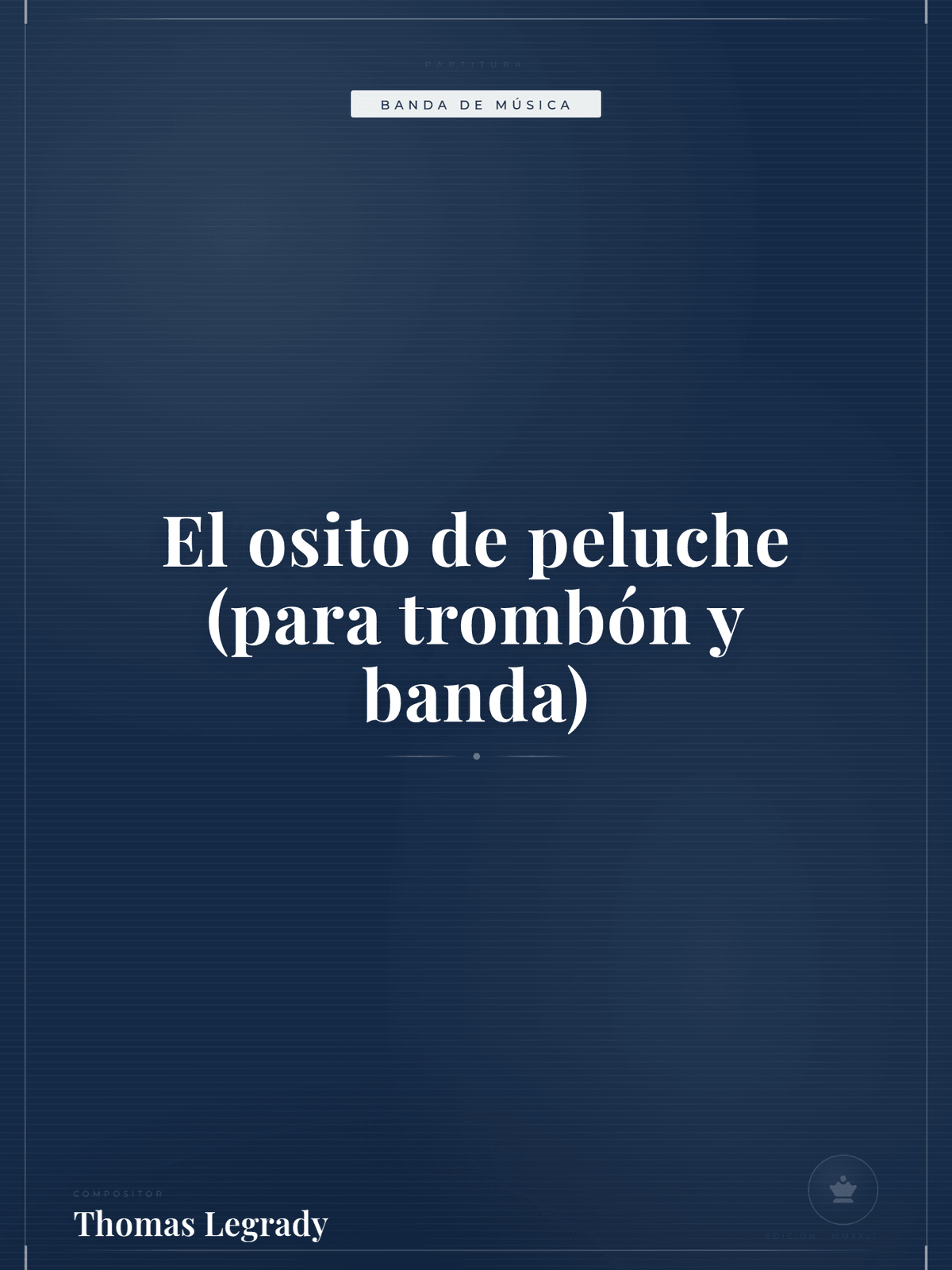 Portada de El osito de peluche (para trombón y banda)