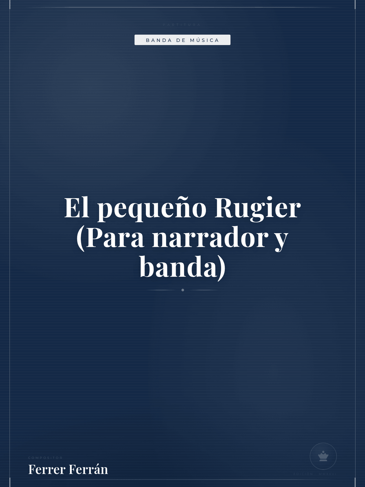 Portada de El pequeño Rugier (Para narrador y banda)
