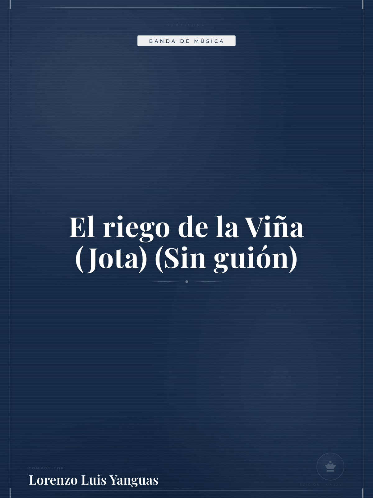 Portada de El riego de la Viña (Jota) (Sin guión)
