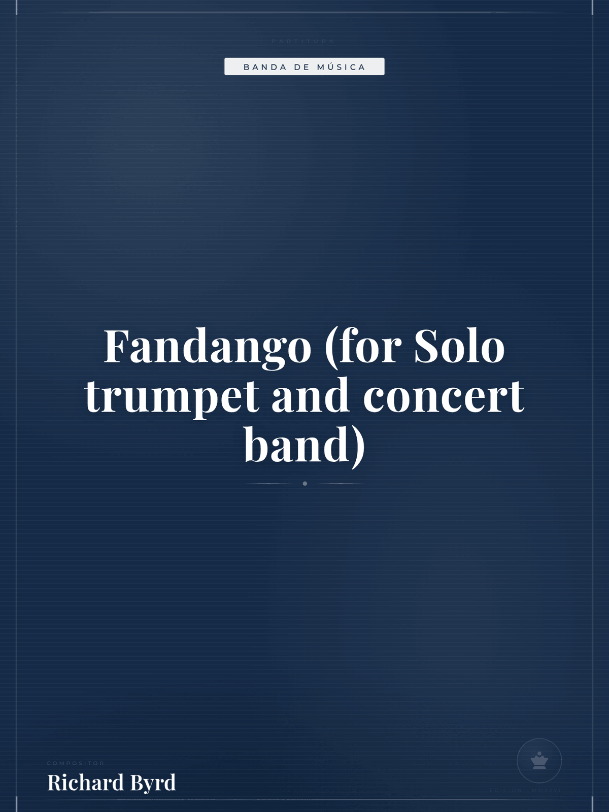 Portada de Fandango (for Solo trumpet and concert band)