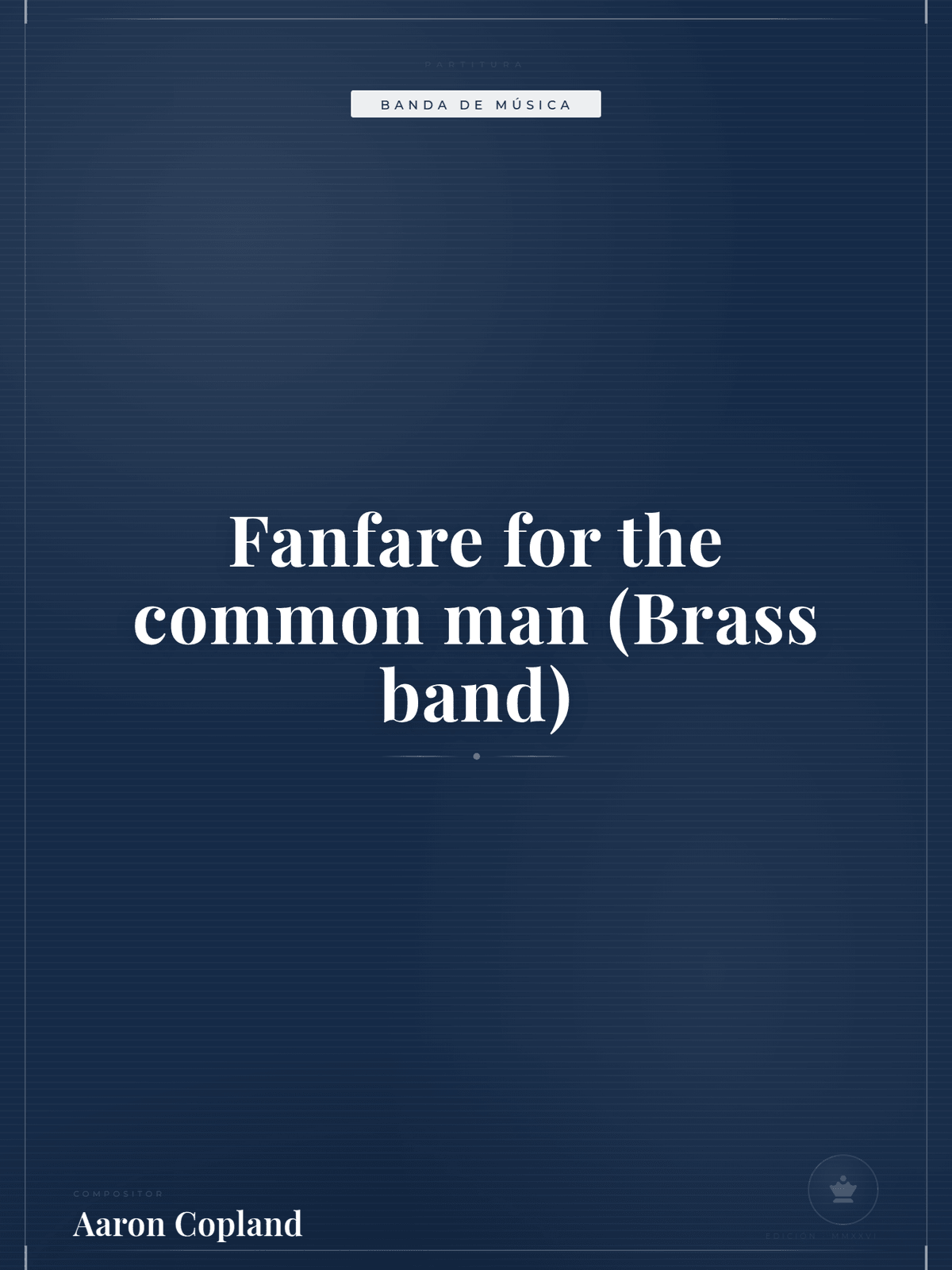 Portada de Fanfare for the common man (Brass band)