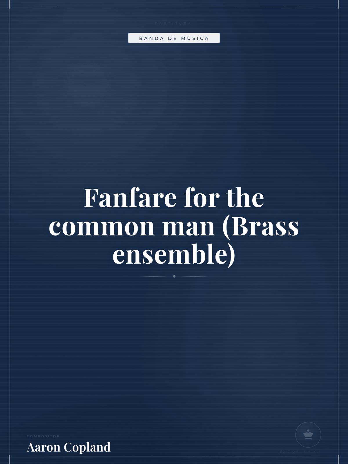 Portada de Fanfare for the common man (Brass ensemble)