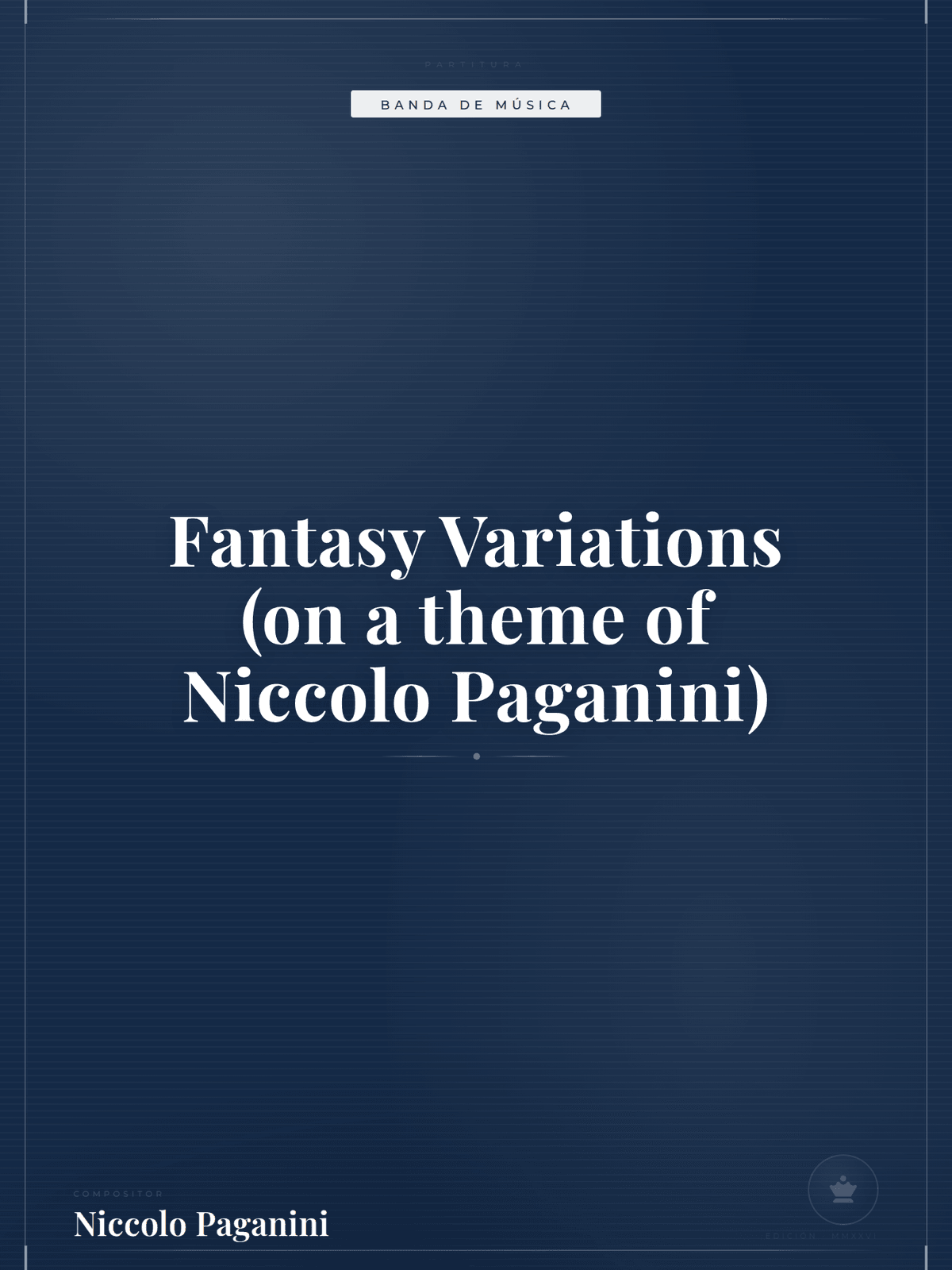 Portada de Fantasy Variations (on a theme of Niccolo Paganini)