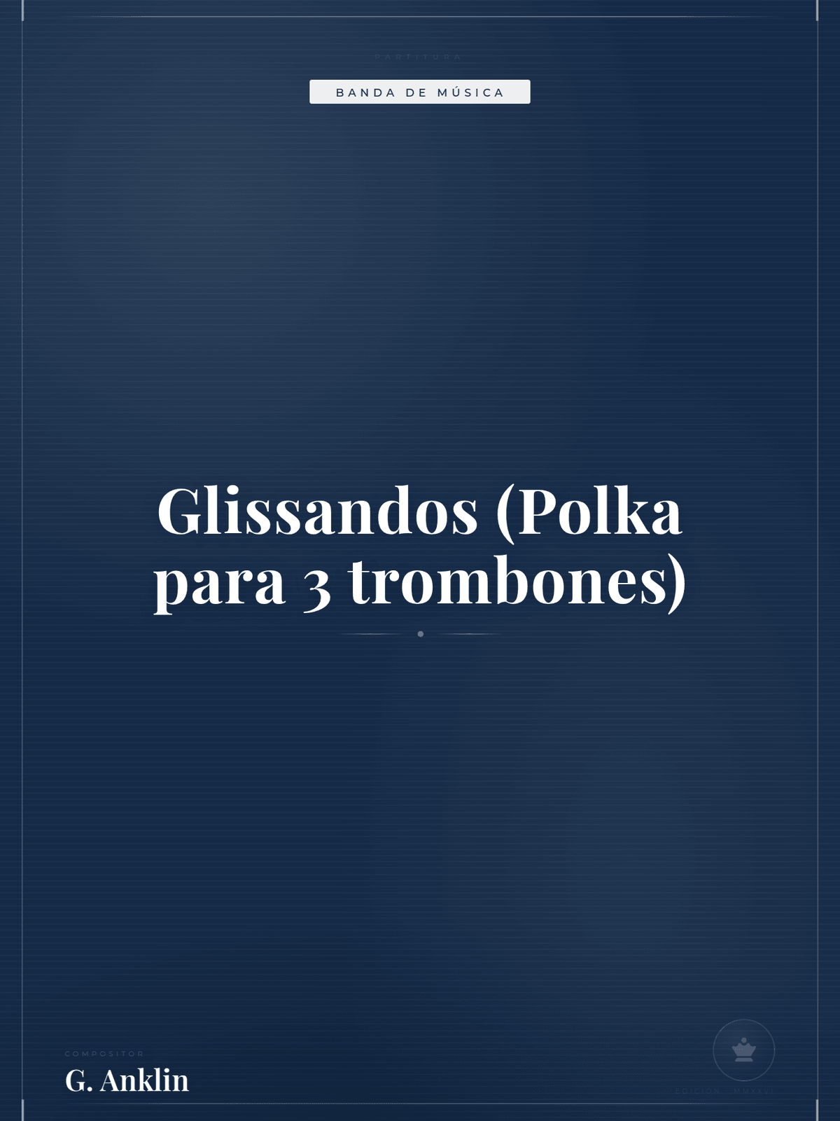 Portada de Glissandos (Polka para 3 trombones)