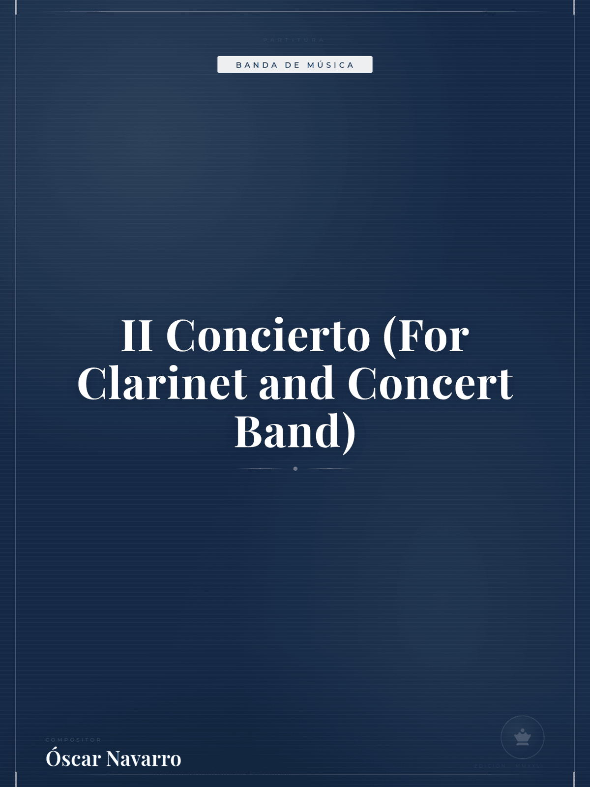 Portada de II Concierto (For Clarinet and Concert Band)