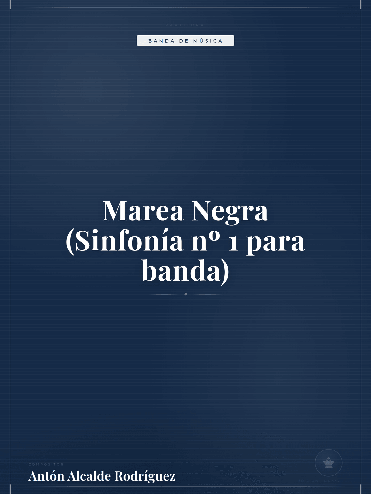 Portada de Marea Negra (Sinfonía nº 1 para banda)