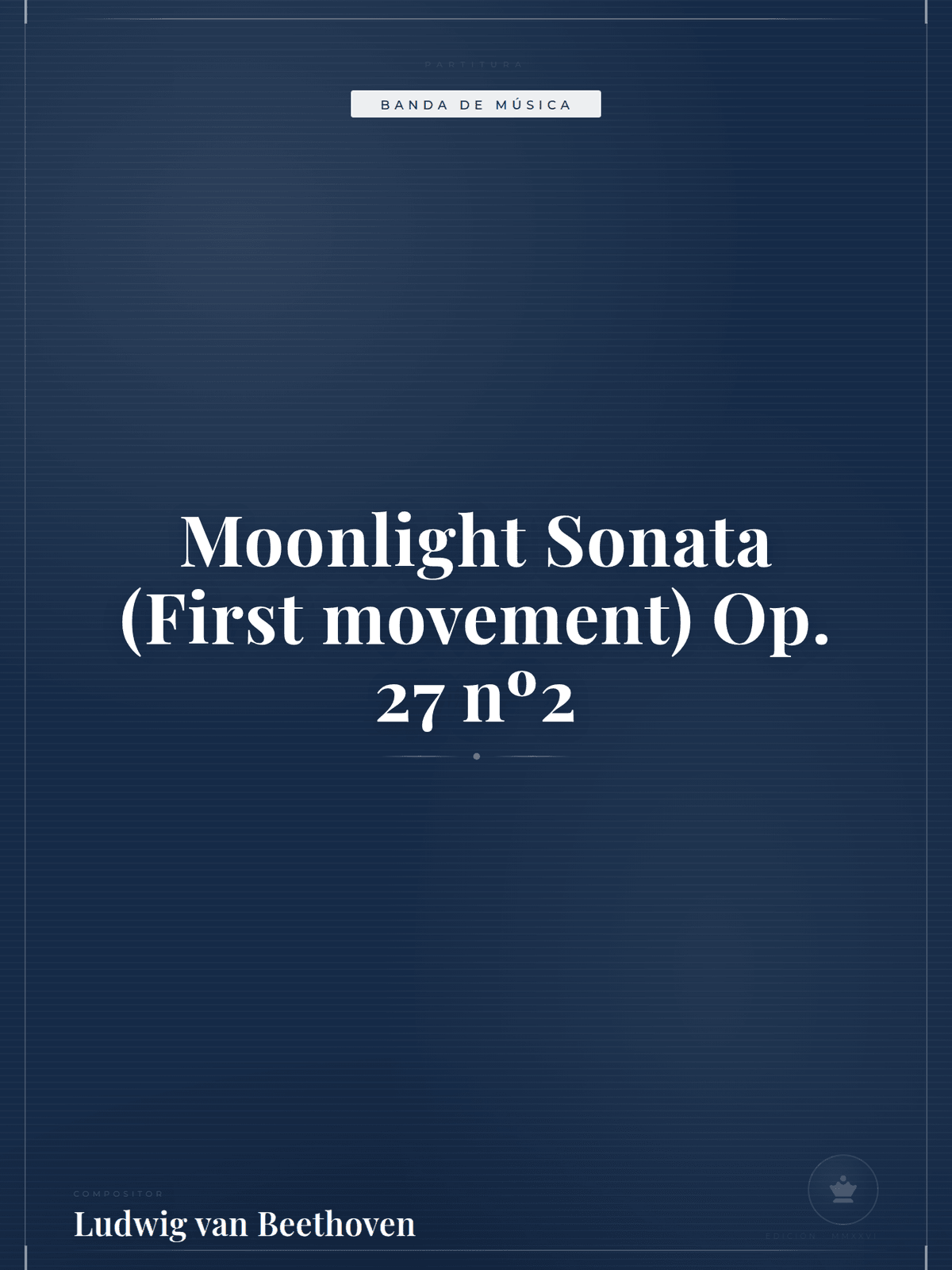 Portada de Moonlight Sonata (First movement) Op. 27 nº2