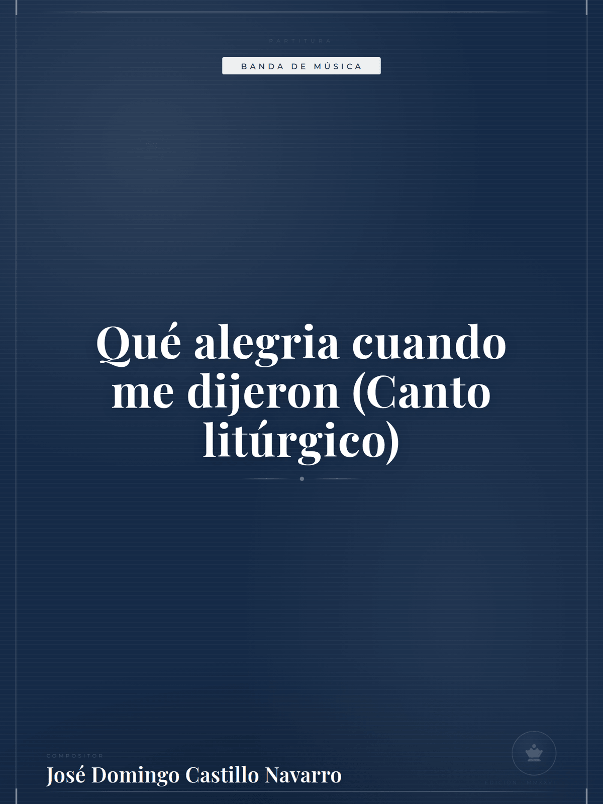 Portada de Qué alegria cuando me dijeron (Canto litúrgico)