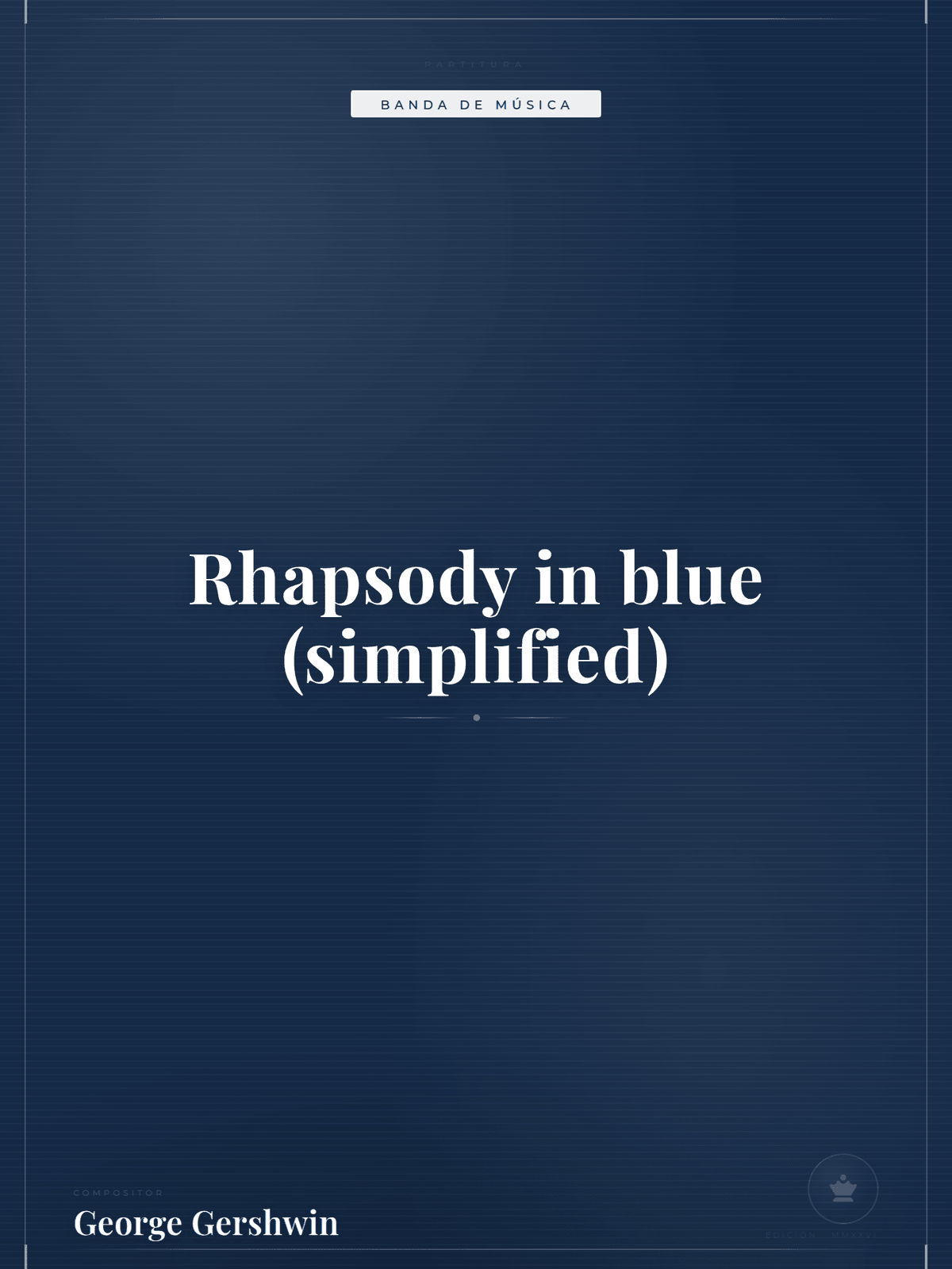 Portada de Rhapsody in blue (simplified)