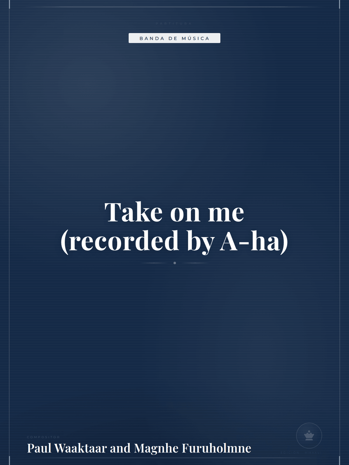 Portada de Take on me (recorded by A-ha)