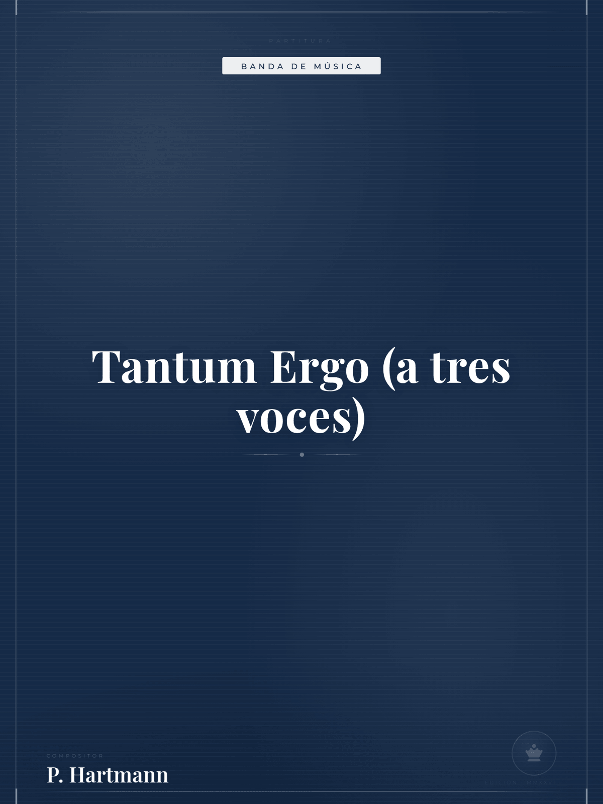Portada de Tantum Ergo (a tres voces)