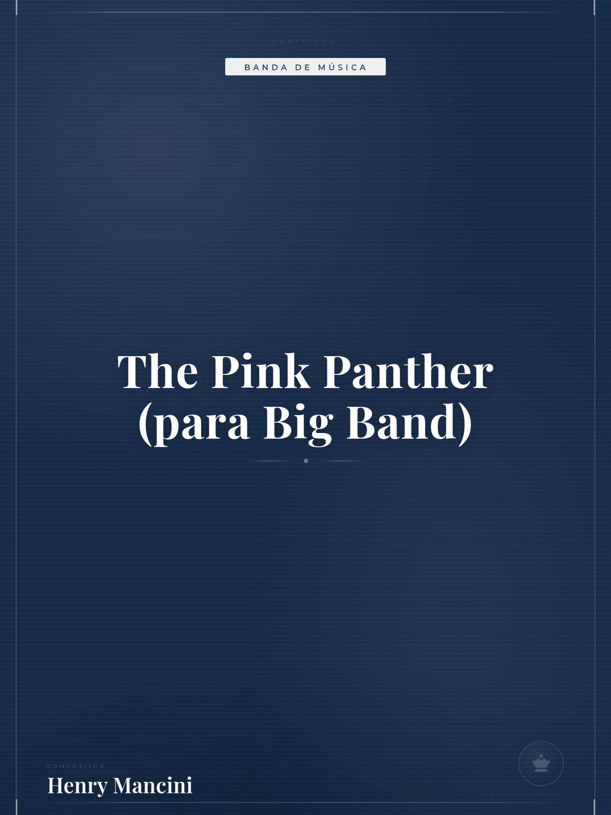 Portada de The Pink Panther (para Big Band)