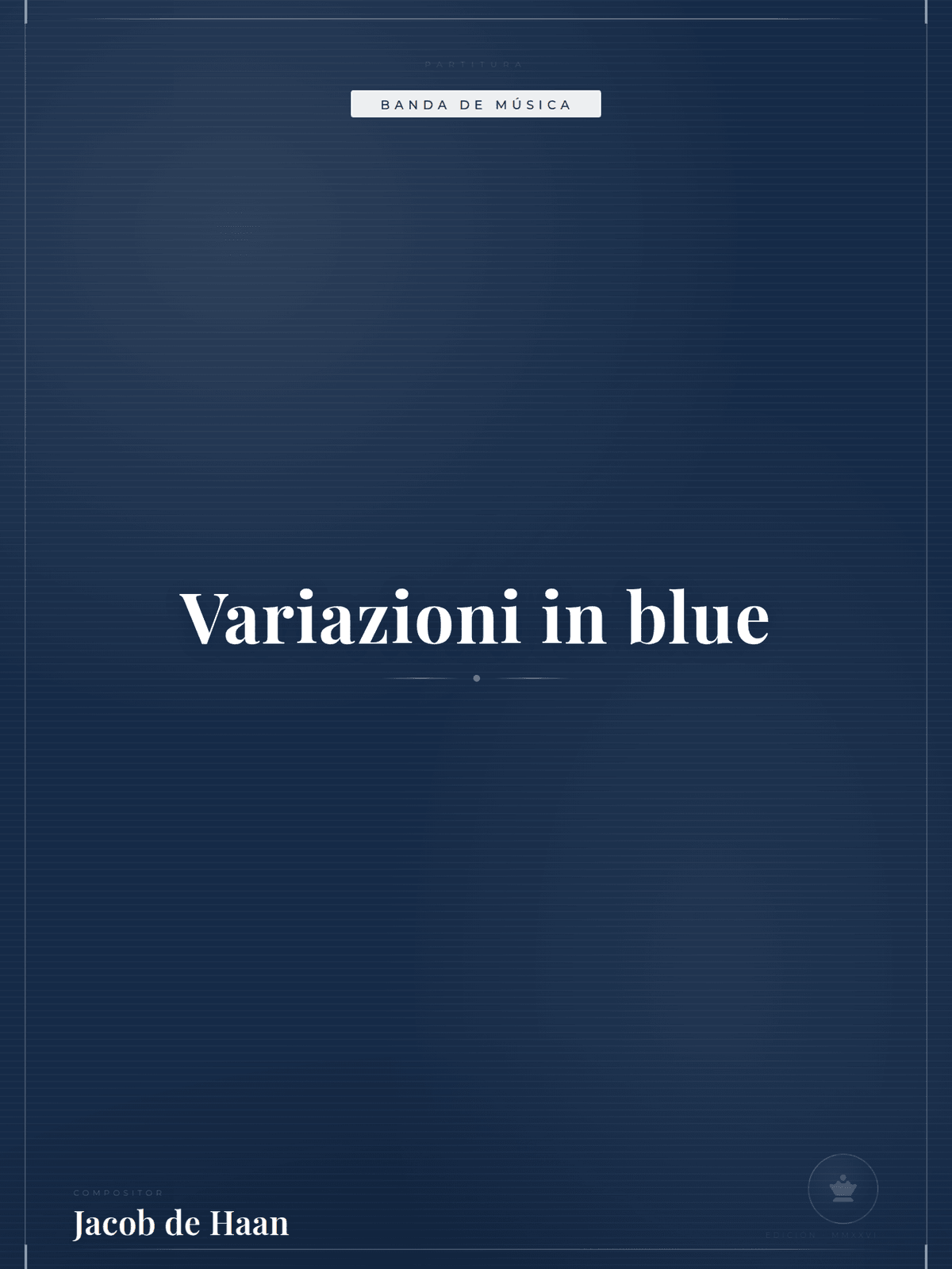 Portada de Variazioni in blue