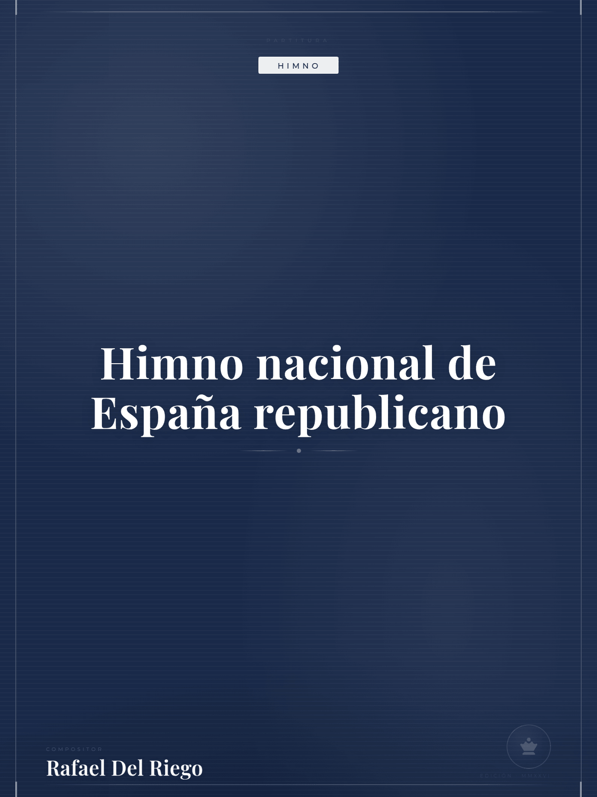 Portada de Himno nacional de España republicano