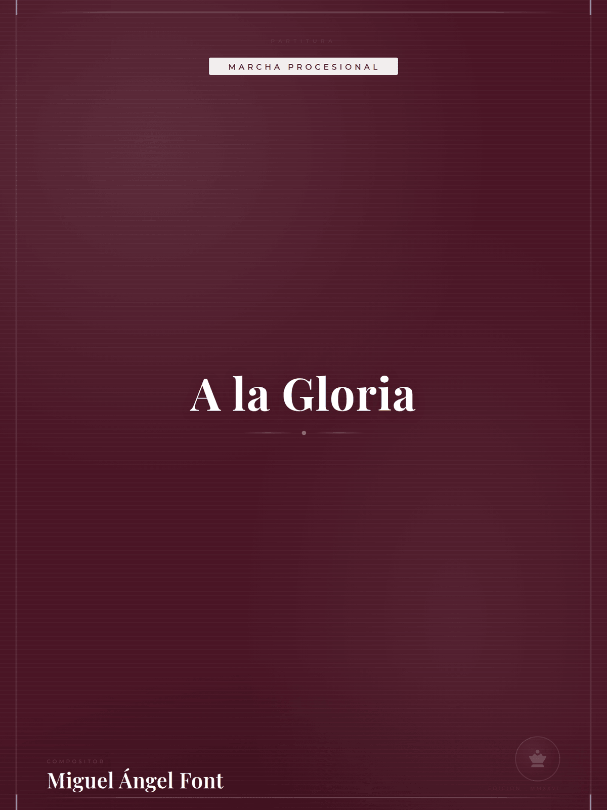 Portada de A la Gloria