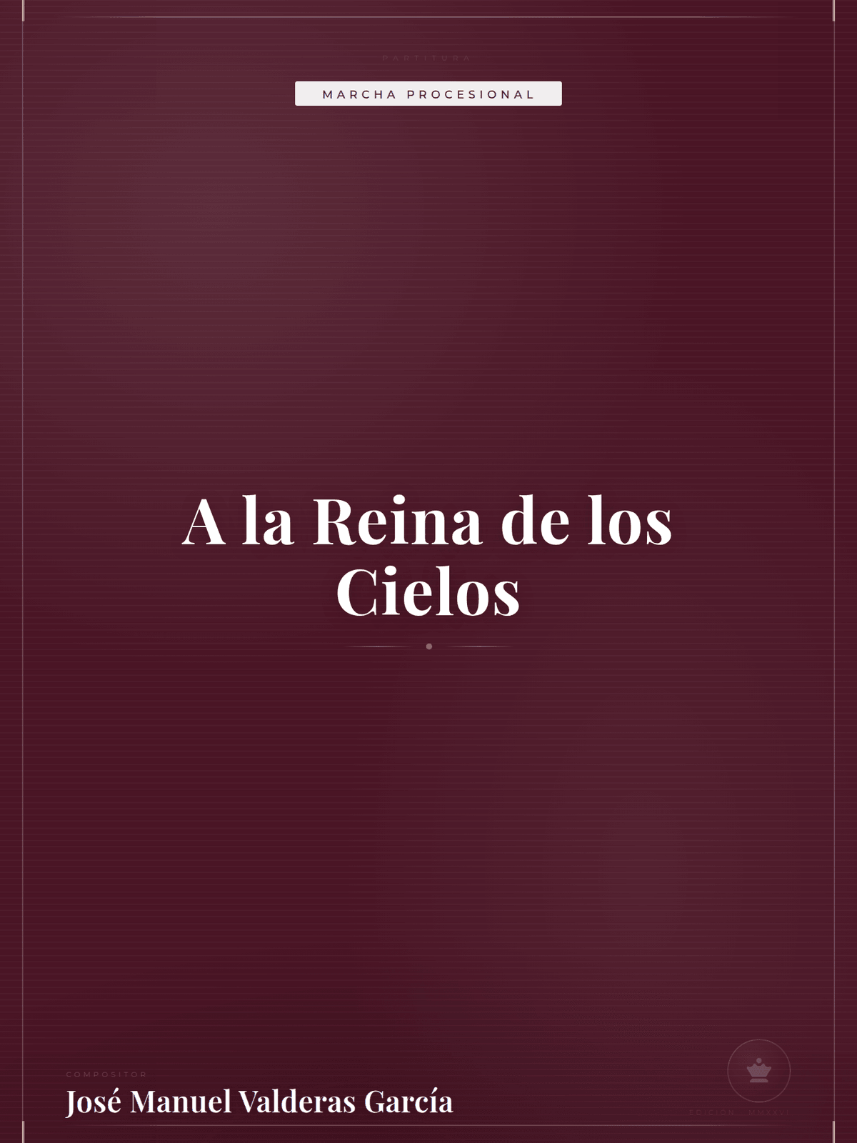 Portada de A la Reina de los Cielos