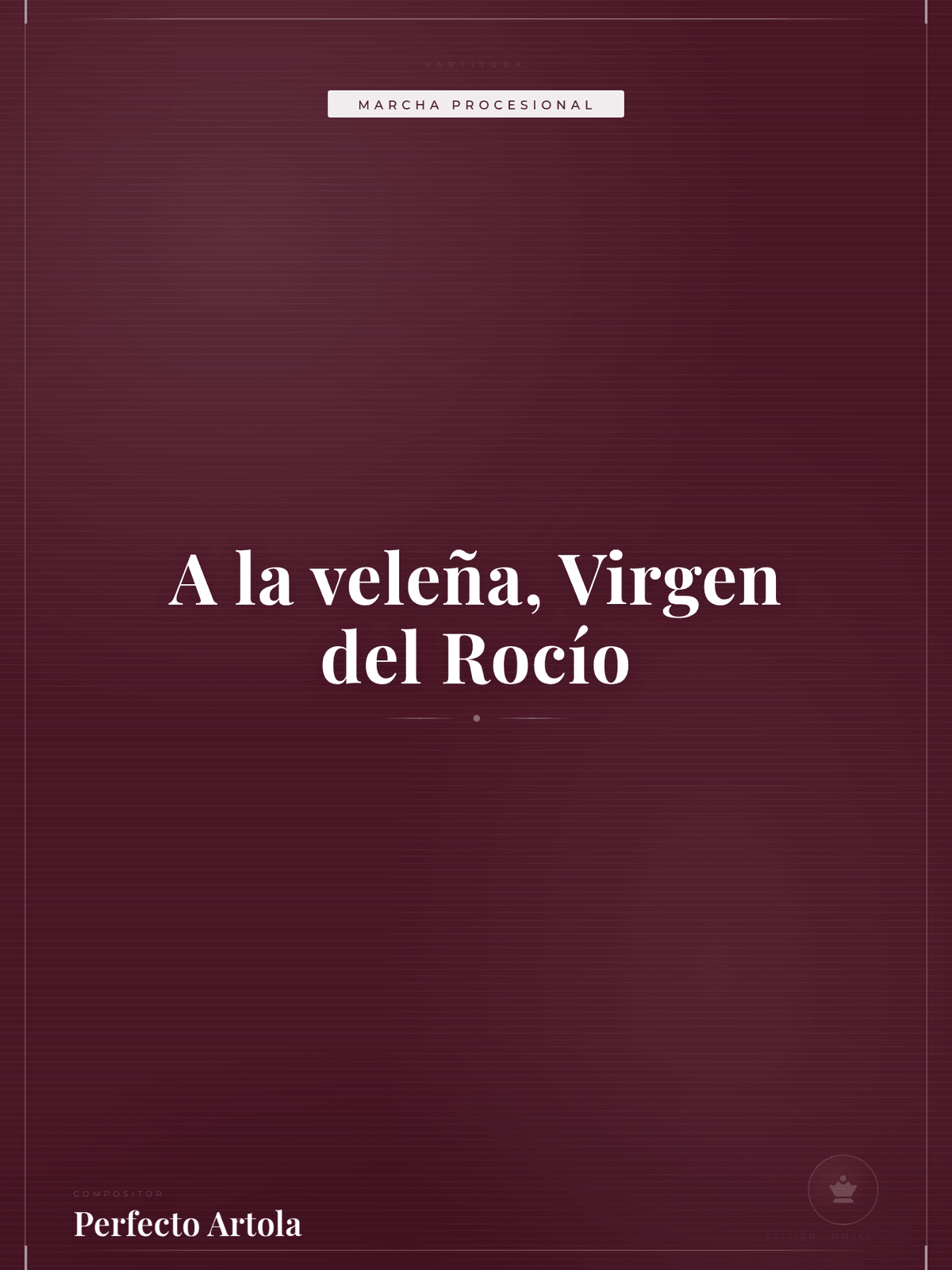 Portada de A la veleña, Virgen del Rocío
