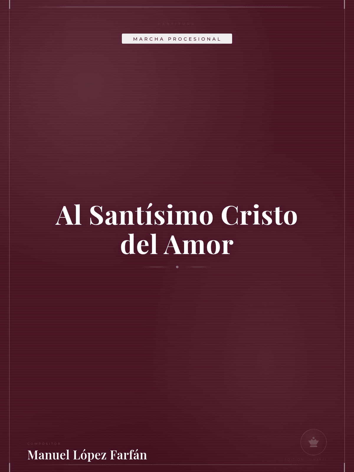 Portada de Al Santísimo Cristo del Amor