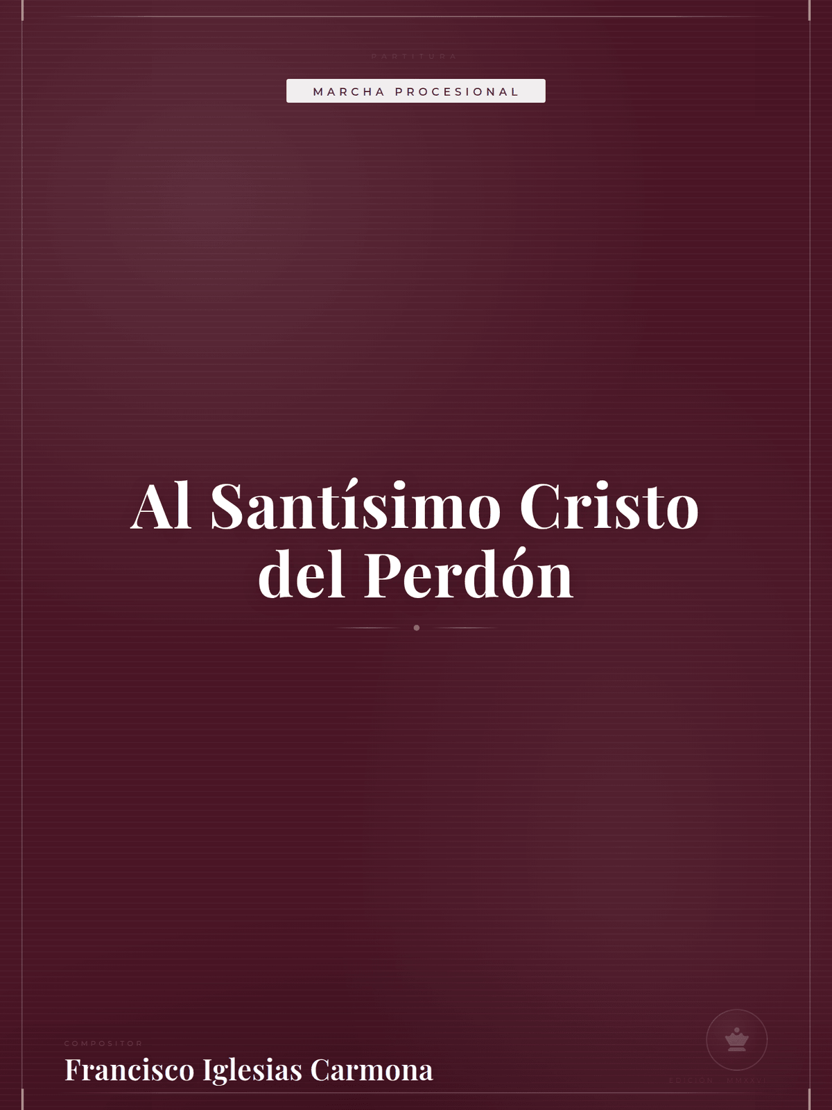 Portada de Al Santísimo Cristo del Perdón