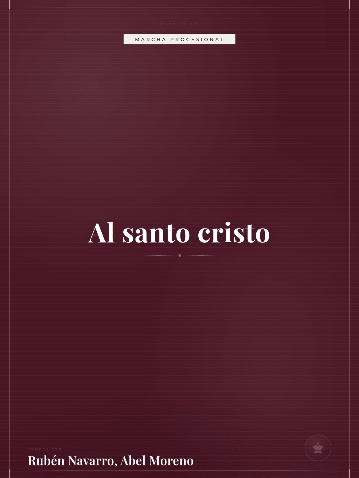 Portada de Al santo cristo