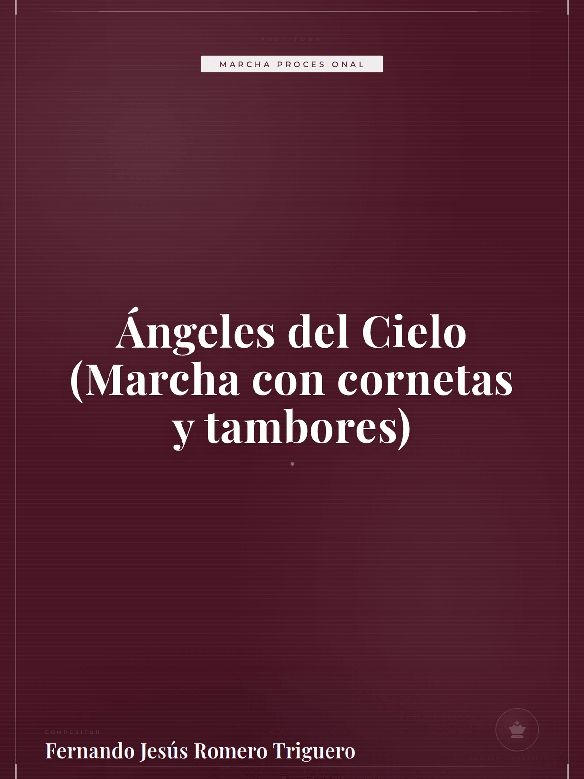 Portada de Ángeles del Cielo (Marcha con cornetas y tambores)