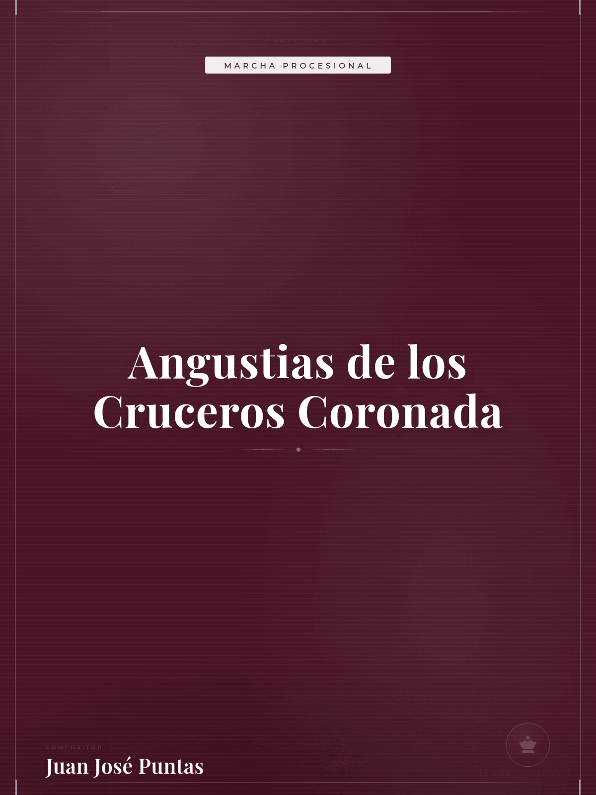 Portada de Angustias de los Cruceros Coronada