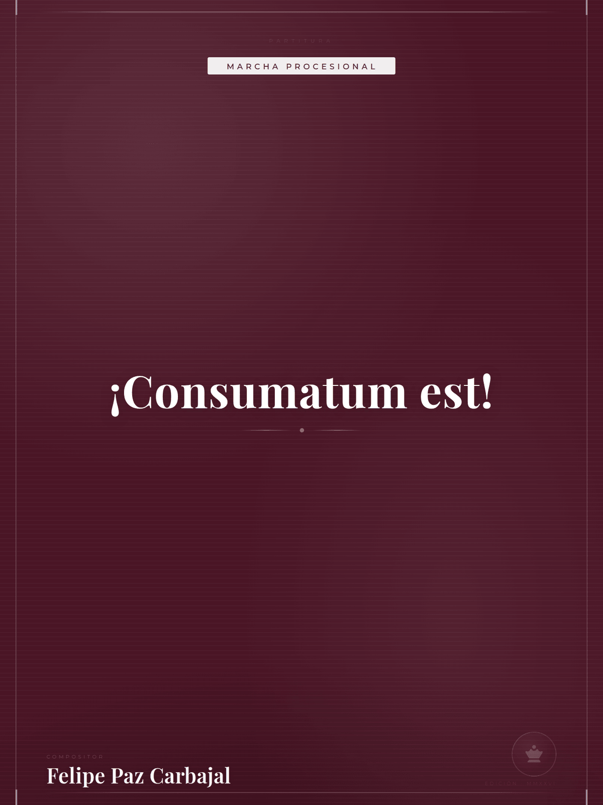 Portada de ¡Consumatum est!
