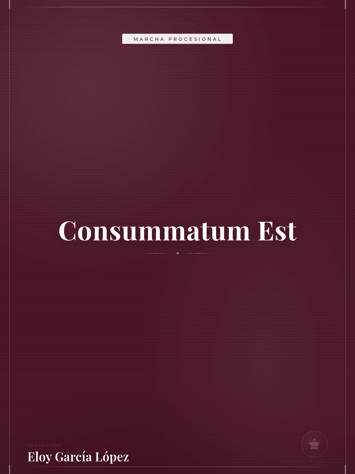 Portada de Consummatum Est